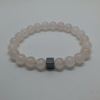 White Jade Hematite Bracelet | Calm & Balance
