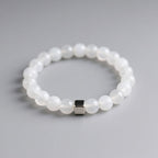 White Jade Hematite Bracelet | Calm & Balance