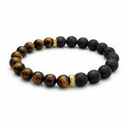 Black Lava Tiger Eye Bracelet | Grounding Strength