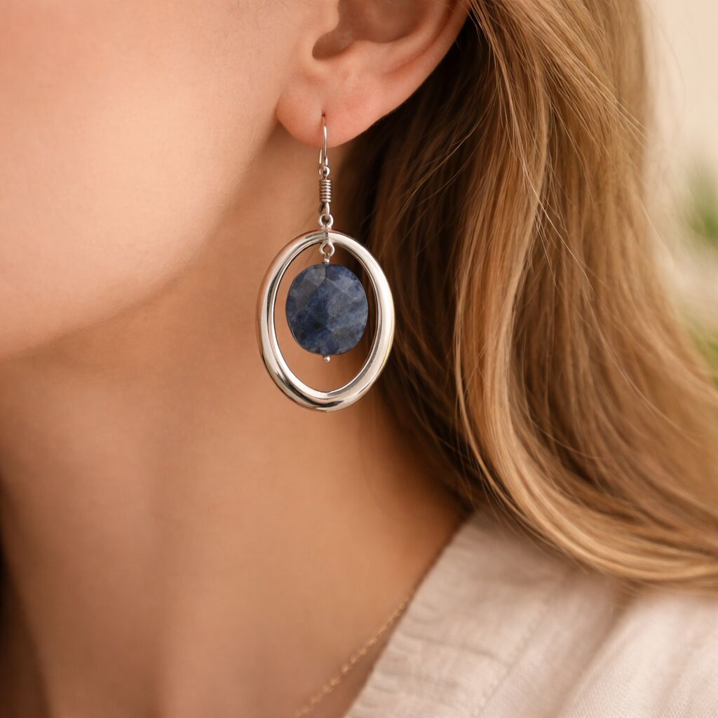 Lapis Lazuli Earrings | Elegance & Expression Secondary image