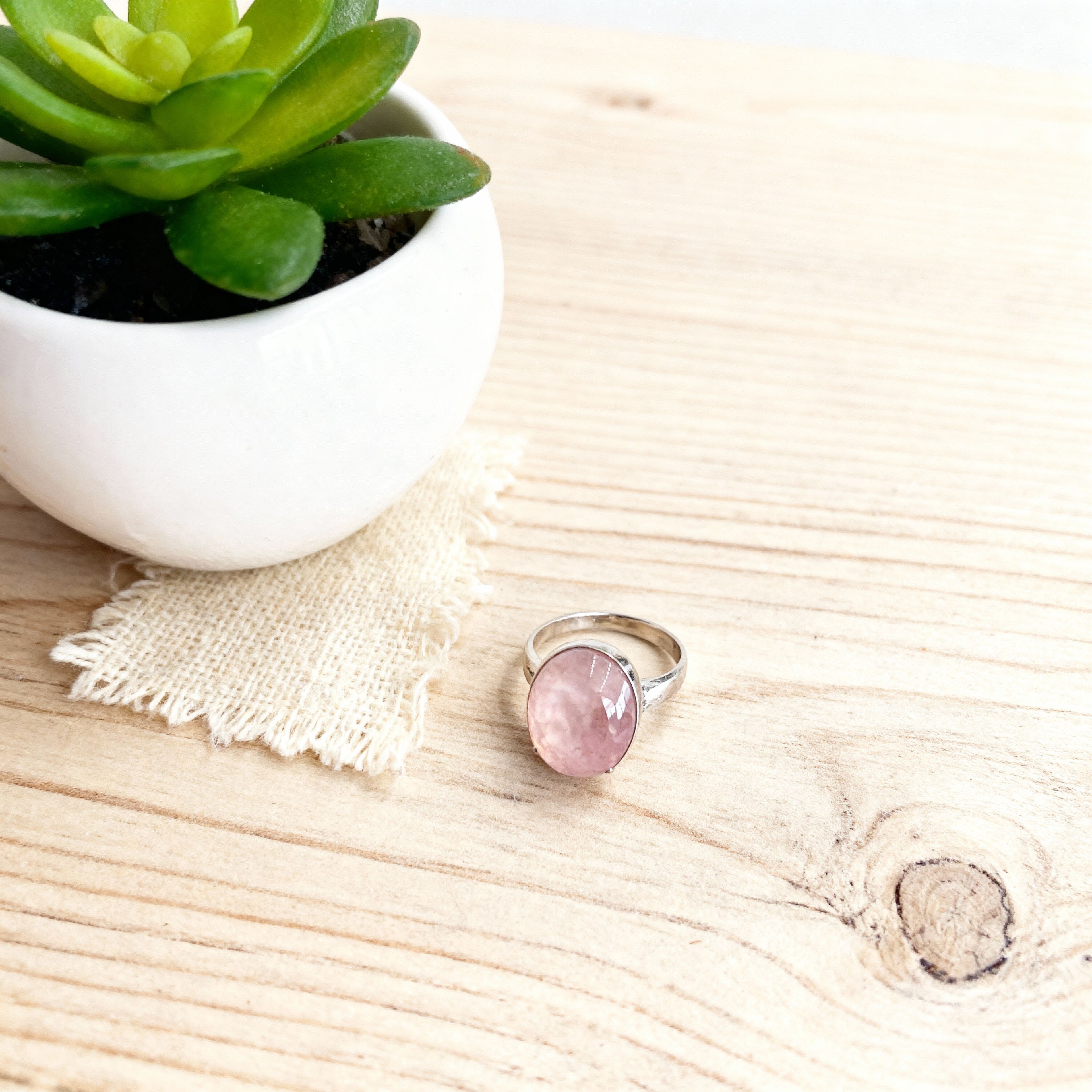 Rose Quartz Ring | Self Love & Calm Elegance
