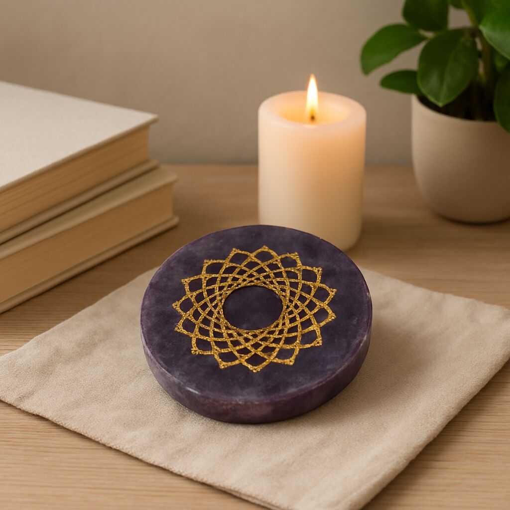 Amethyst Disc Decor | Calm & Mindful Energy