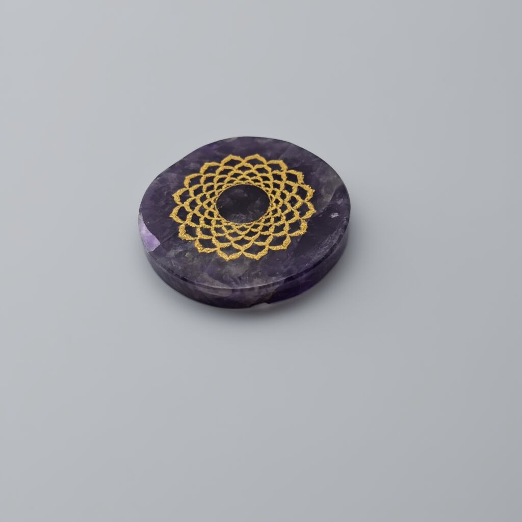 Amethyst Disc Decor | Calm & Mindful Energy