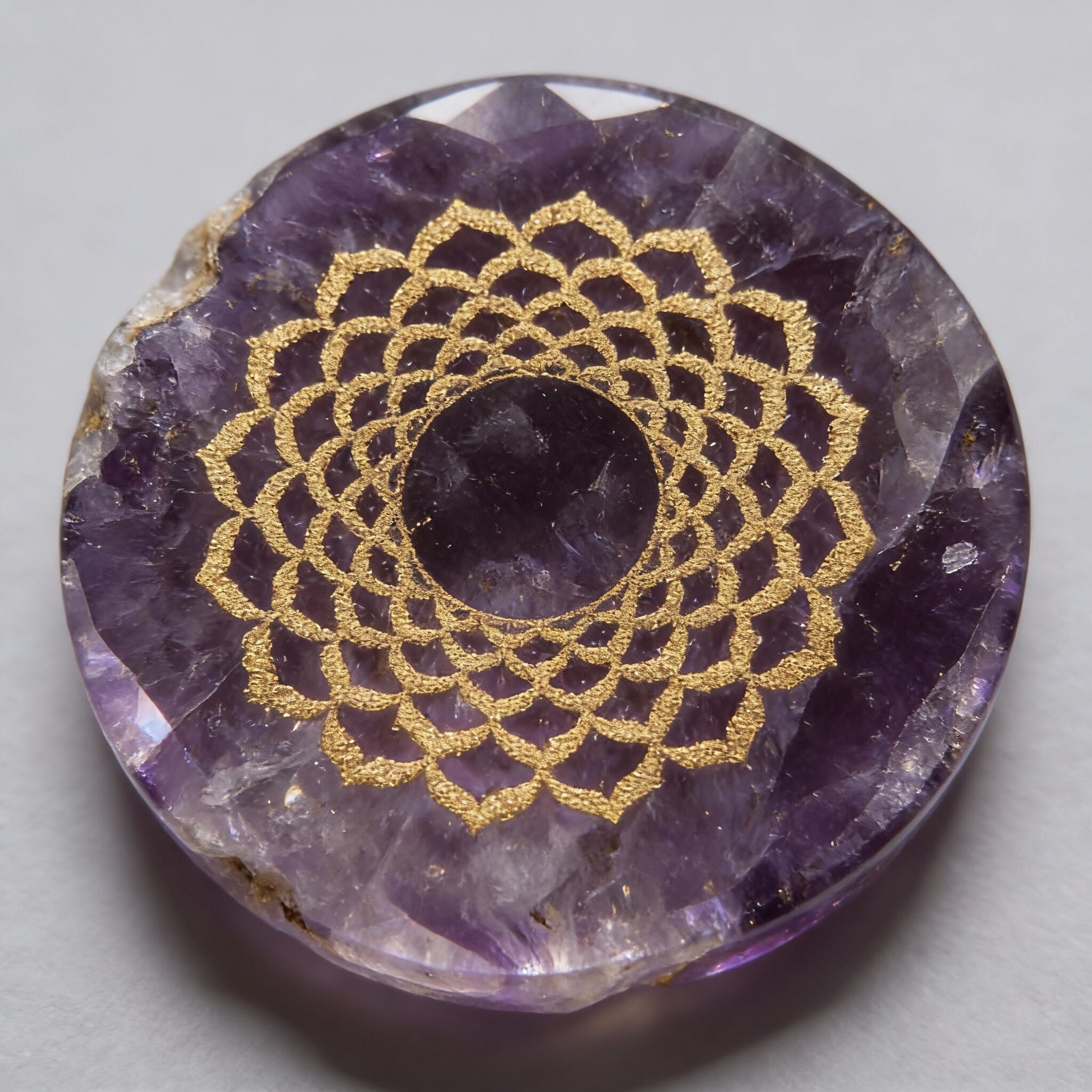 Amethyst Disc Decor | Calm & Mindful Energy Secondary image