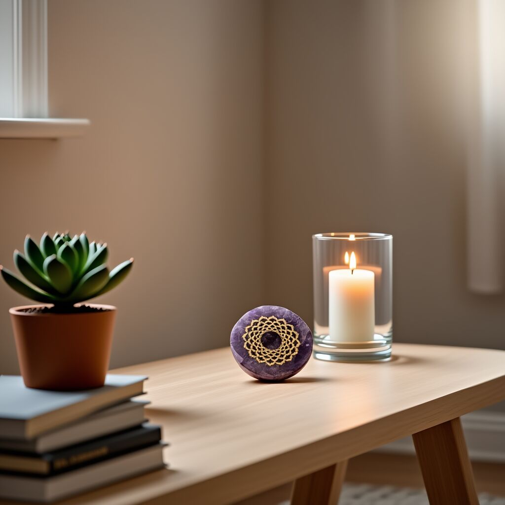 Amethyst Disc Decor | Calm & Mindful Energy