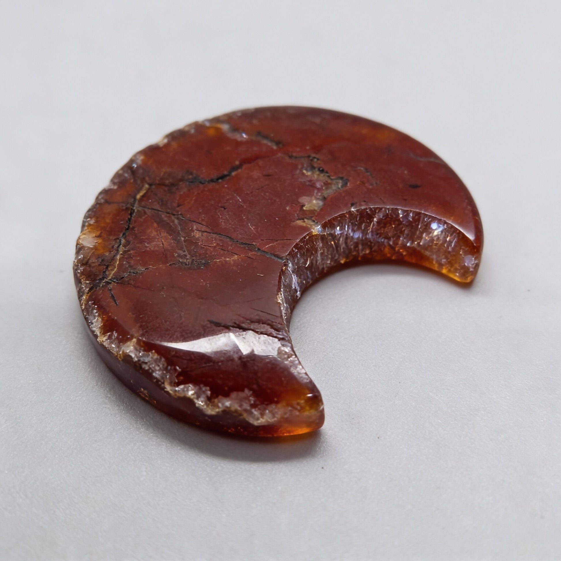 Red Jasper Moon Decor | Grounding & Stability