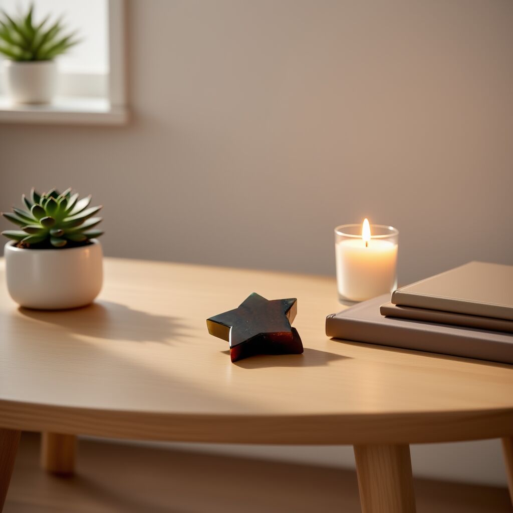 Blood Stone Star Decor | Strength & Focus