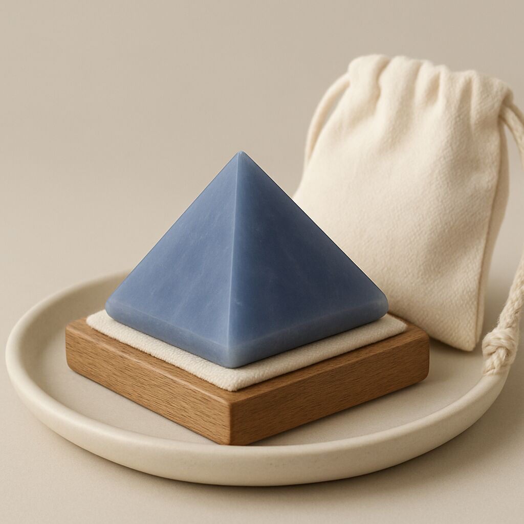 Blue Opal Pyramid | Calm & Focus Decor Secondary image