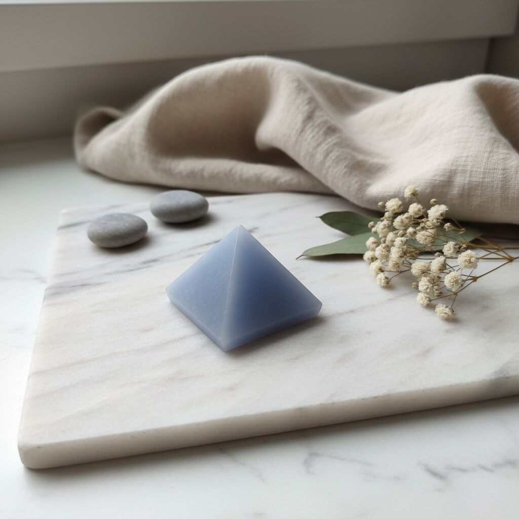 Blue Opal Pyramid | Calm & Focus Decor