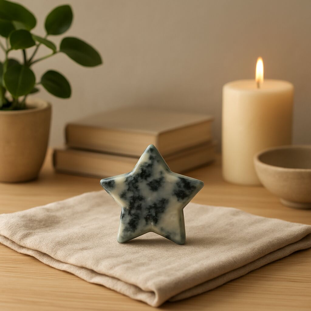Moss Agate Star Decor | Balance & Growth