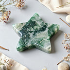 Moss Agate Star Decor | Balance & Growth