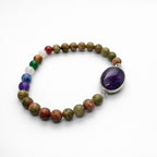 Chakra Bracelet with Amethyst | Balance & Calm