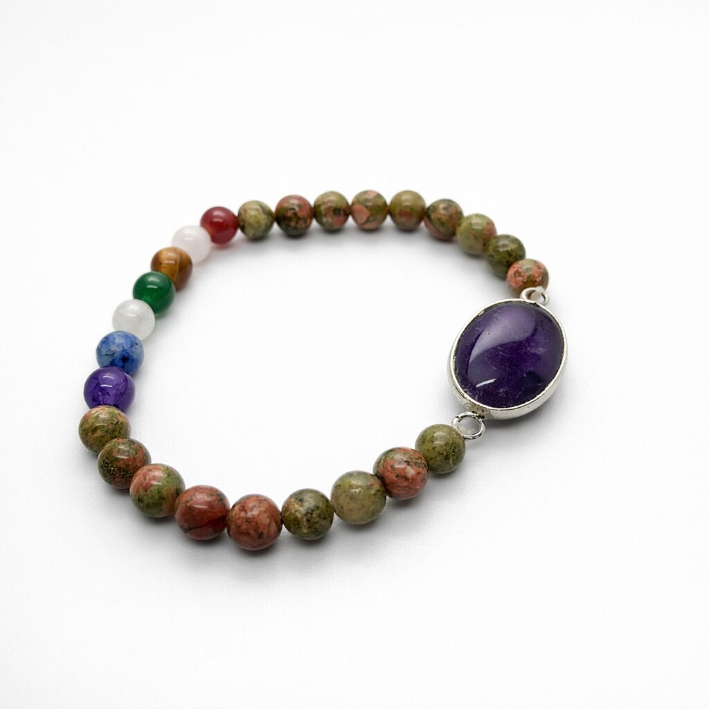 Chakra Bracelet with Amethyst | Balance & Calm
