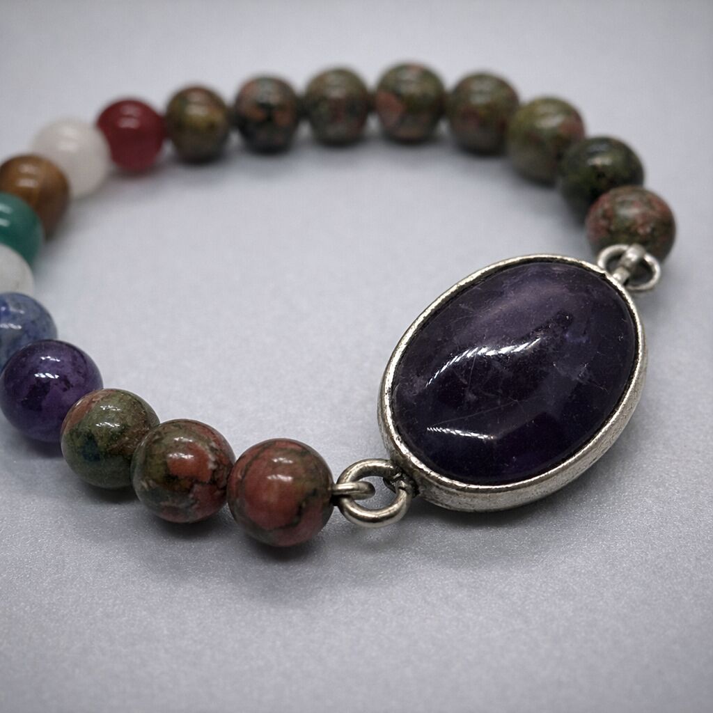 Chakra Bracelet with Amethyst | Balance & Calm