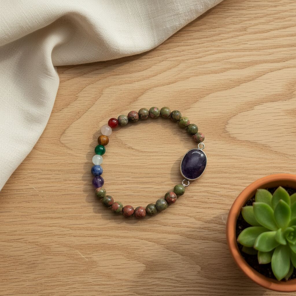 Chakra Bracelet with Amethyst | Balance & Calm Main image