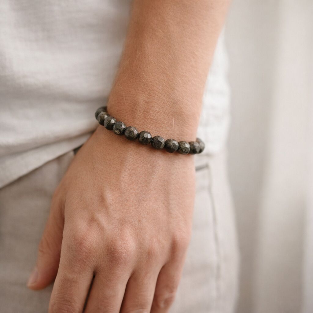 Faceted Pyrite Bracelet | Focus & Drive Energy
