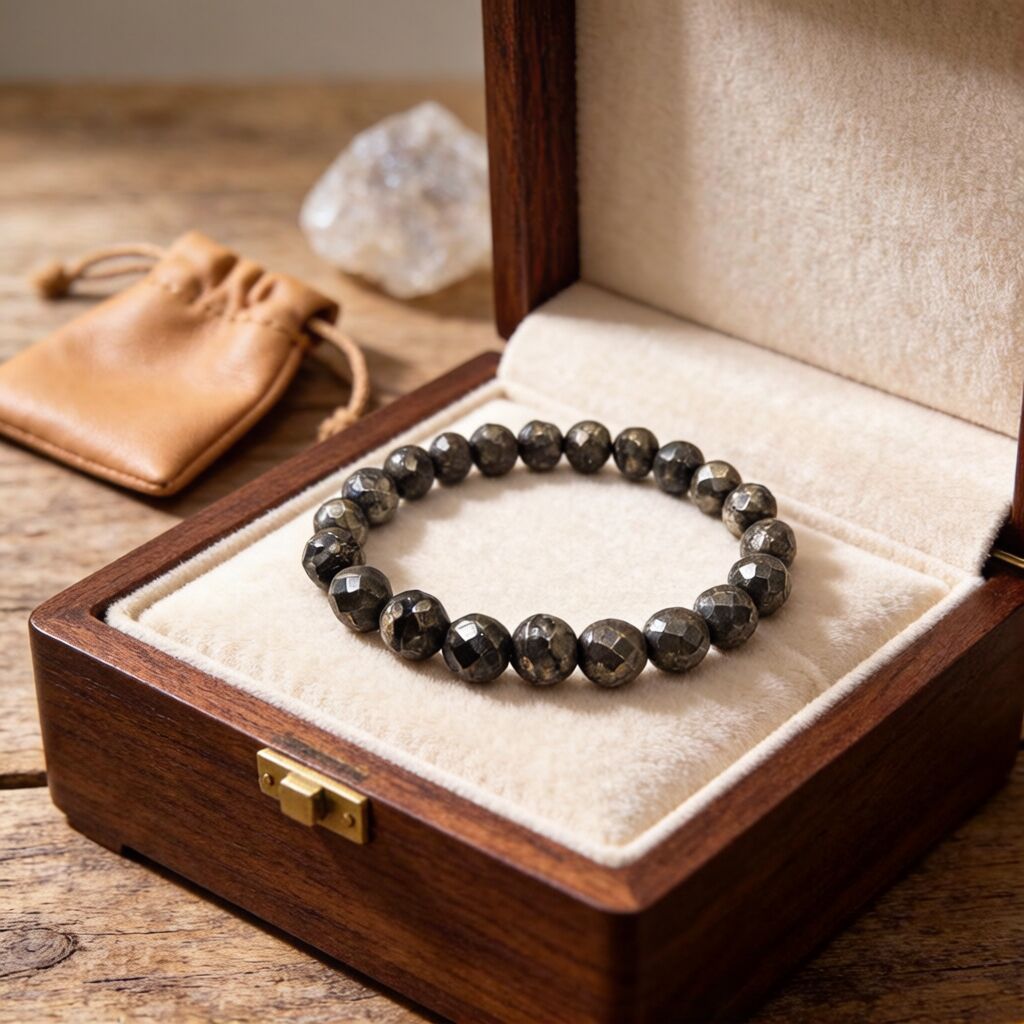 Faceted Pyrite Bracelet | Focus & Drive Energy