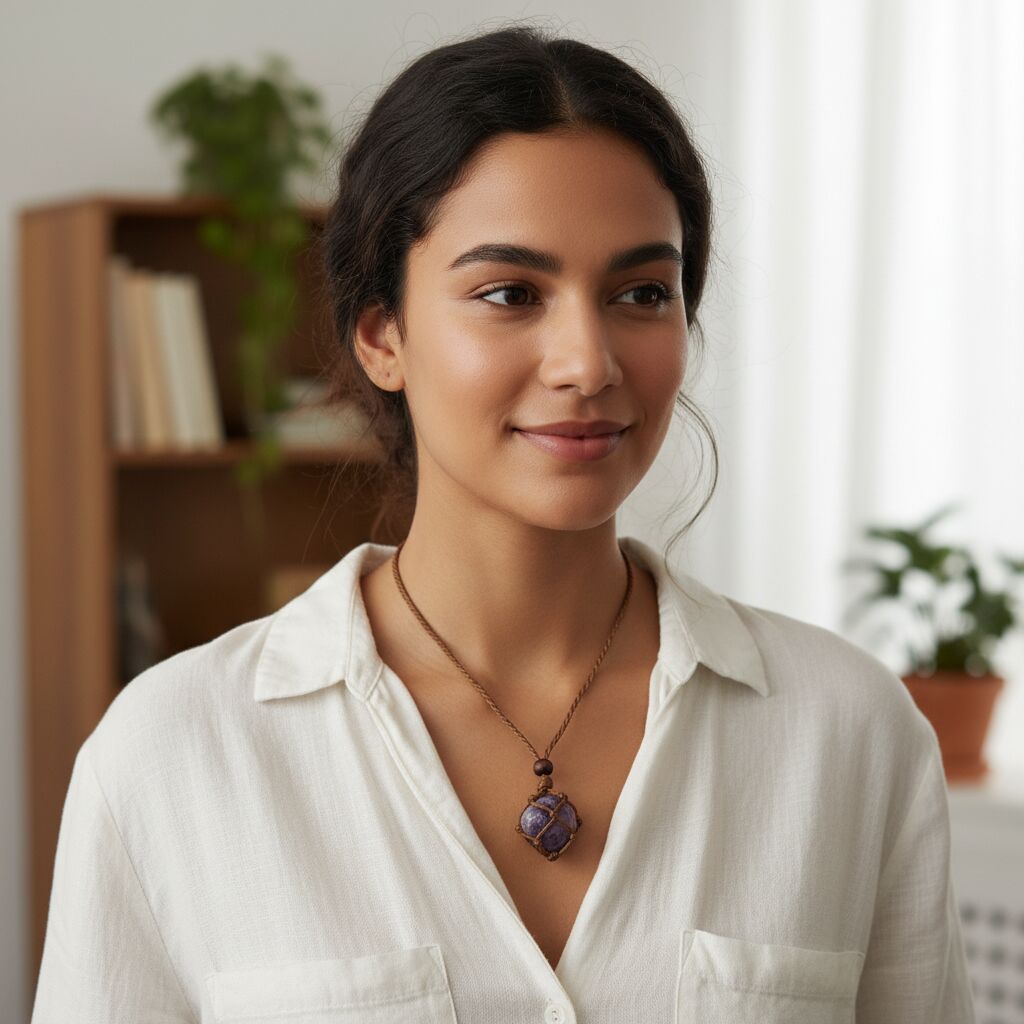 Amethyst Nugget Necklace | Calm & Boho Style