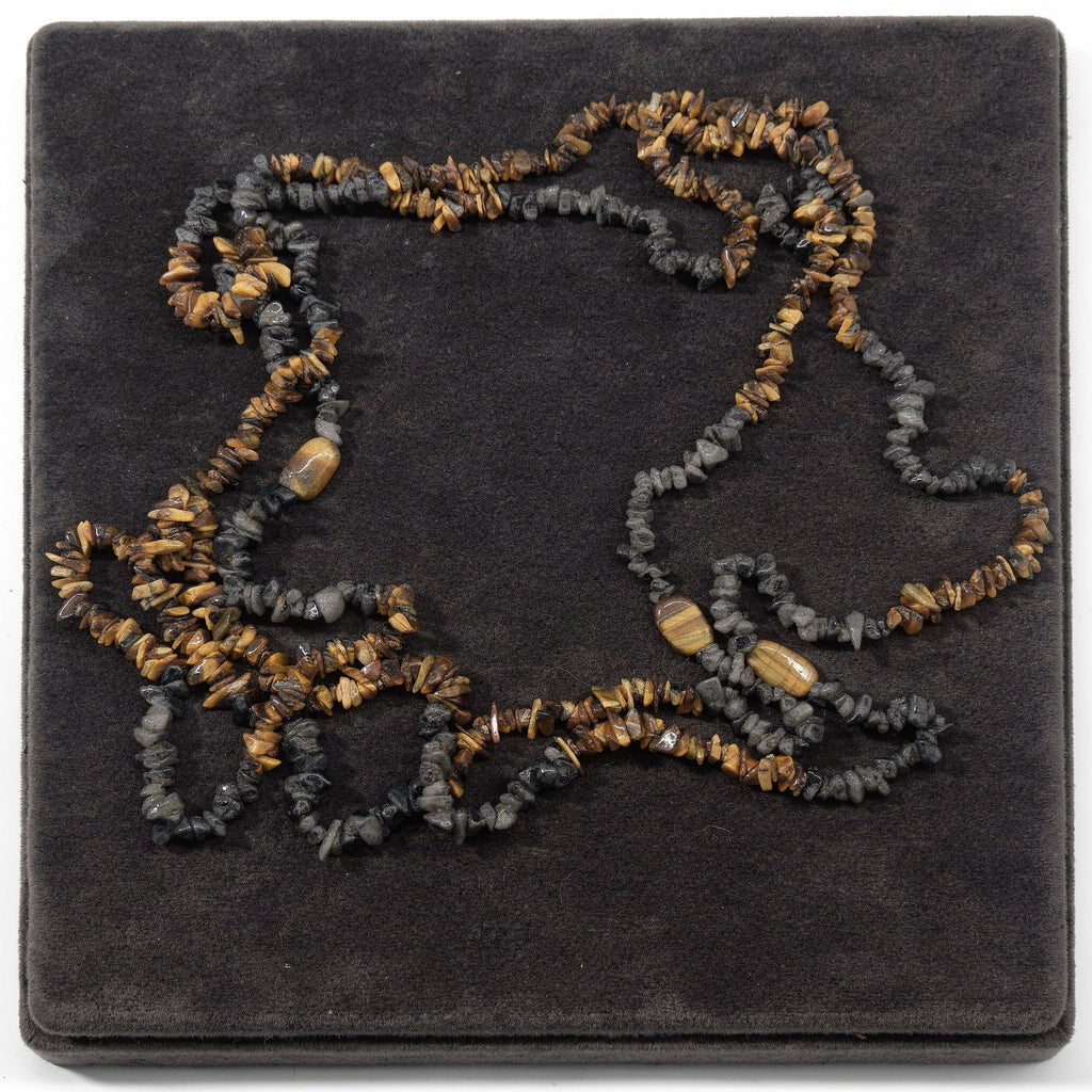 Spinel & Tiger Eye Necklace | Bold Layered Style
