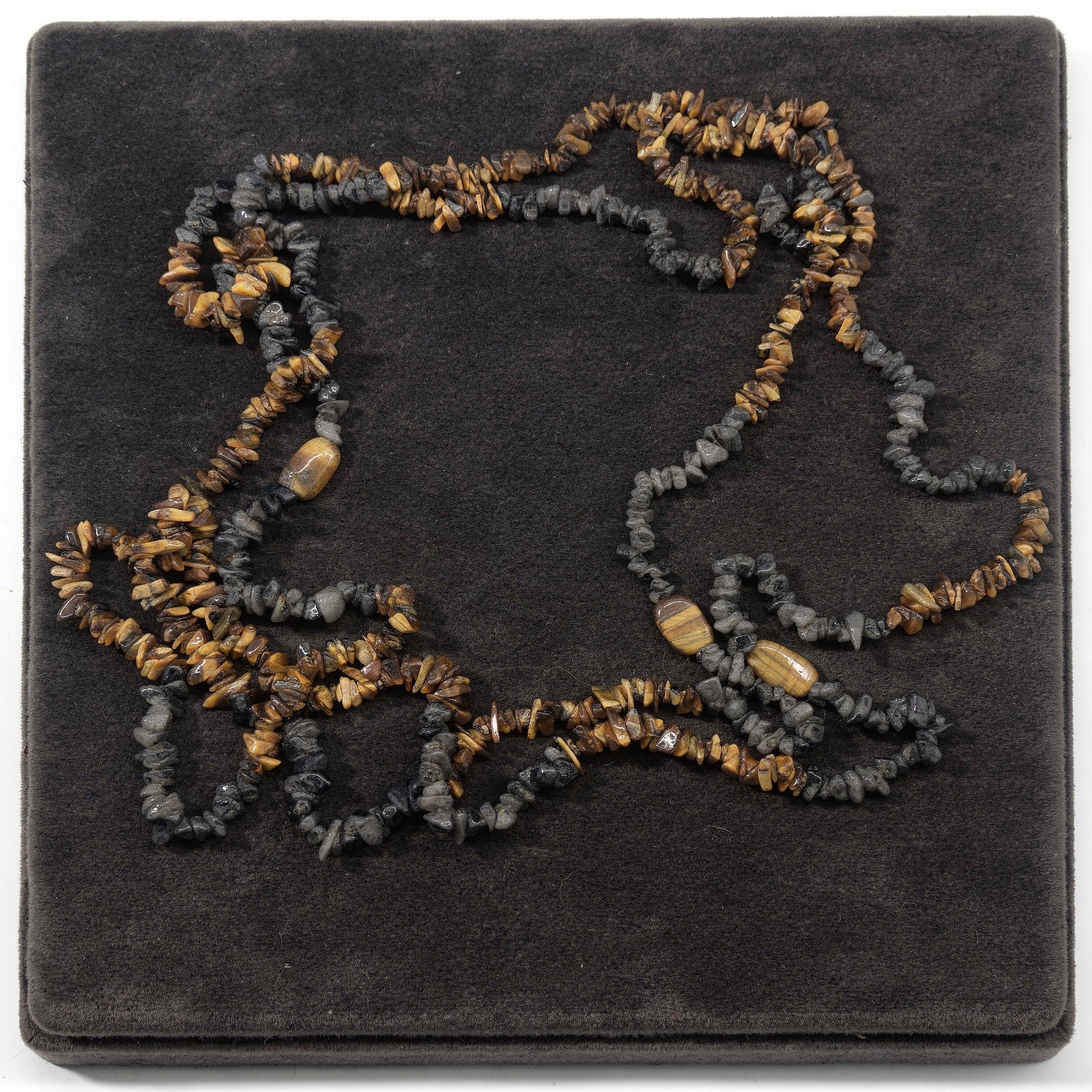 Spinel & Tiger Eye Necklace | Bold Layered Style