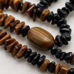 Spinel & Tiger Eye Necklace | Bold Layered Style