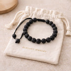 Black Lava Bracelet | Grounding & Strength