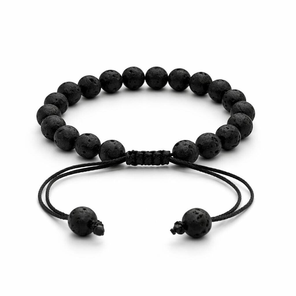 Black Lava Bracelet | Grounding & Strength