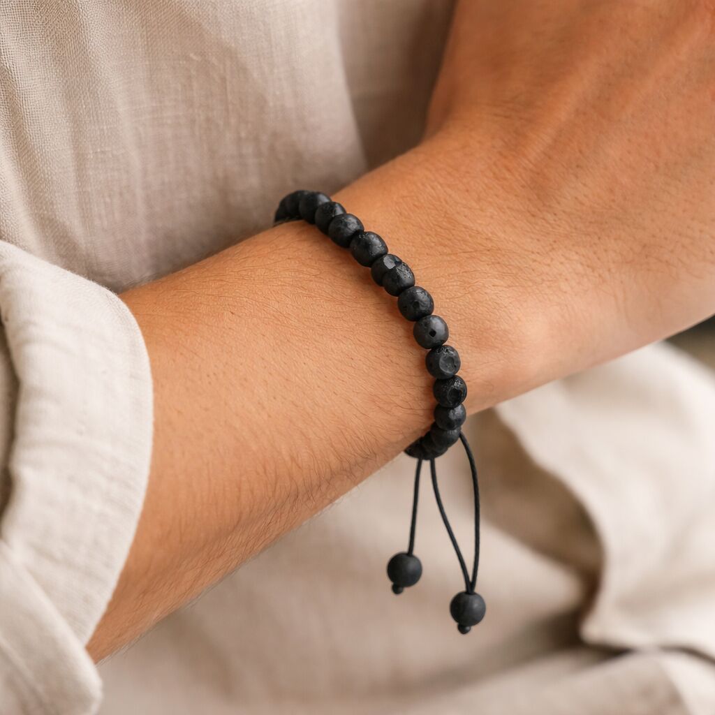 Black Lava Bracelet | Grounding & Strength Secondary image