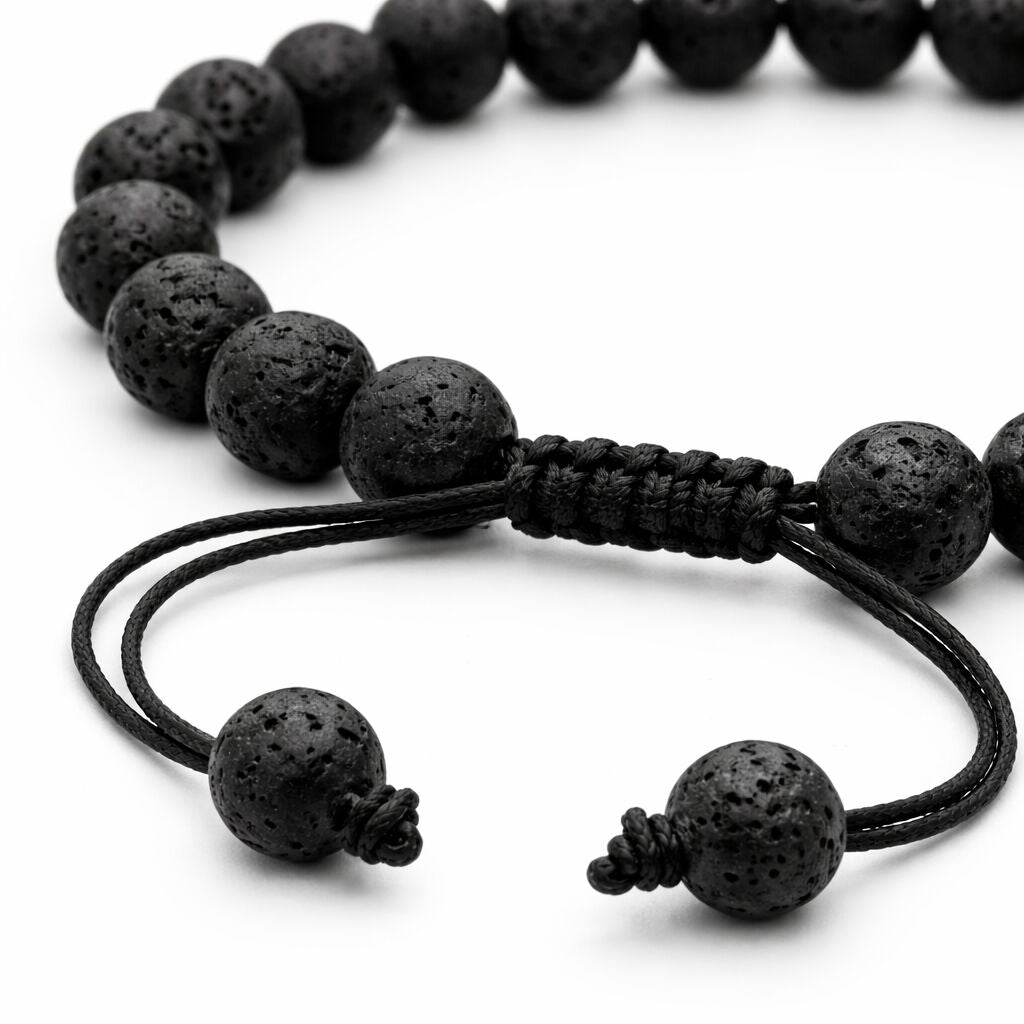 Black Lava Bracelet | Grounding & Strength