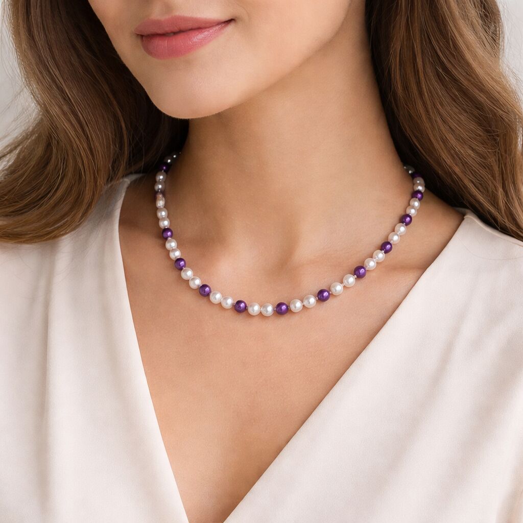 Multi Color Pearl Necklace | Joy & Confidence Secondary image