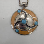 Enamel Pendant Necklace | Minimal Silver Elegance