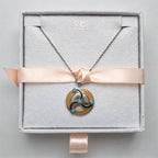 Enamel Pendant Necklace | Minimal Silver Elegance