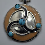 Enamel Pendant Necklace | Minimal Silver Elegance