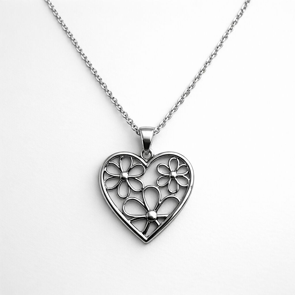 Heart Flower Pendant | Love & Connection