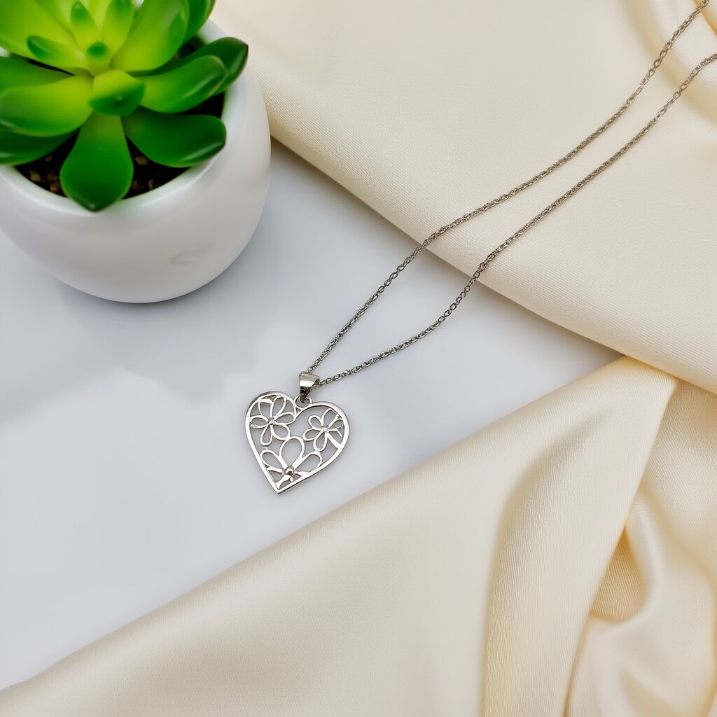 Heart Flower Pendant | Love & Connection