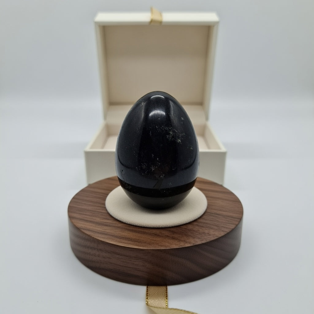 Black Agate Egg | Stability & Grounding Decor