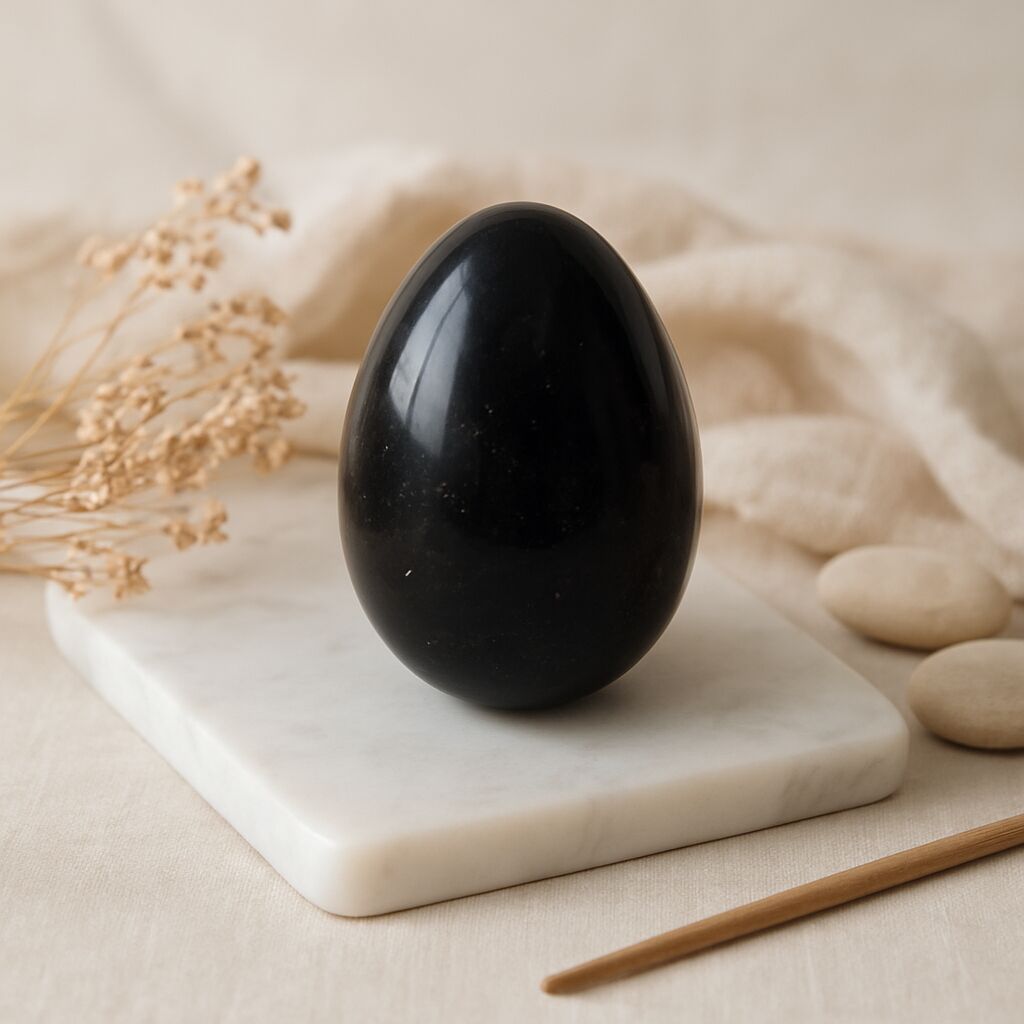 Black Agate Egg | Stability & Grounding Decor