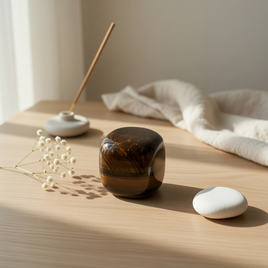 Tiger Eye Tumble Stone | Confidence & Focus On Go
