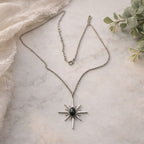 Black Agate Sunburst Pendant | Strength & Protection