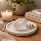 Clear Quartz Palm Stone | Clarity & Balance