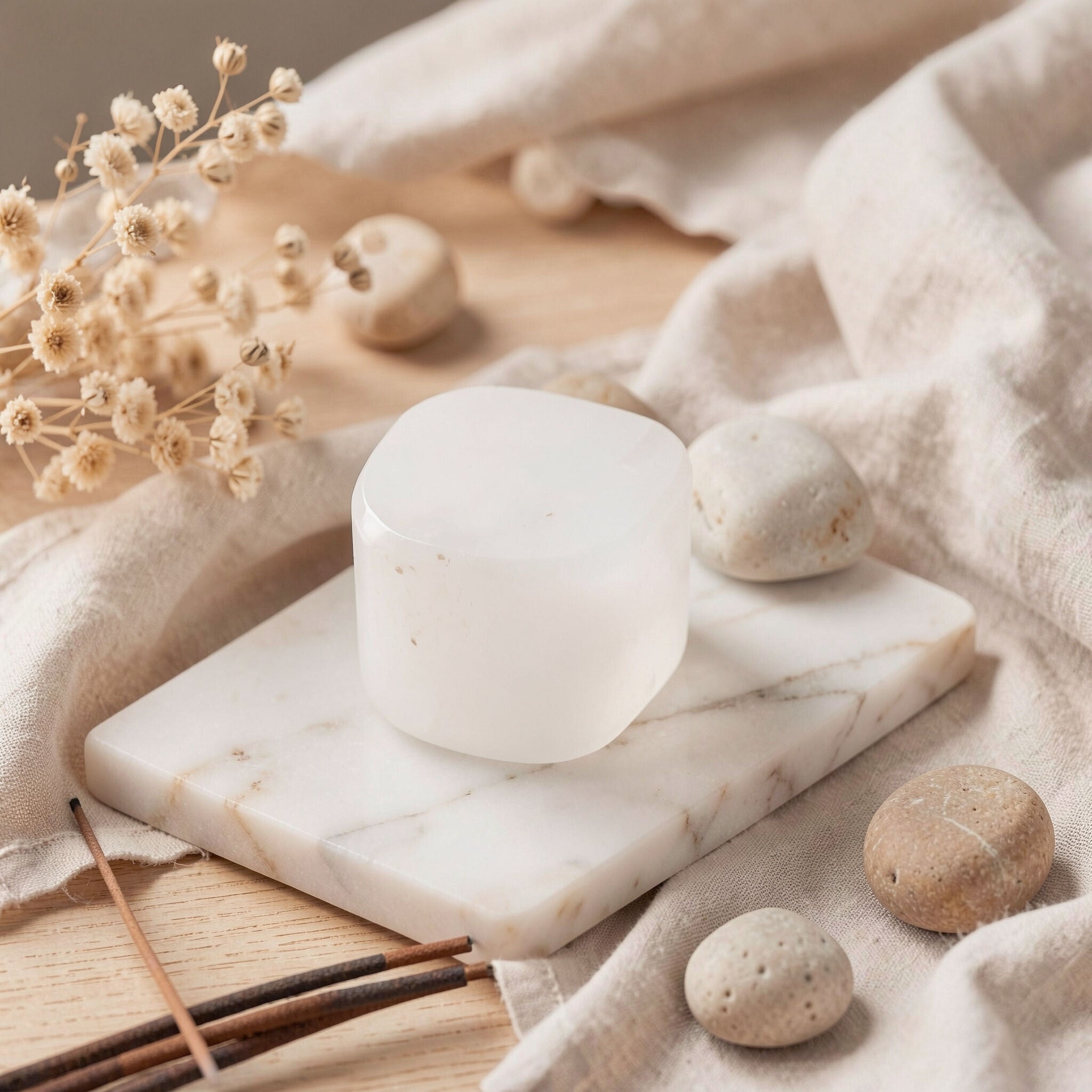 Selenite Cube | Cleanse & Calm Decor