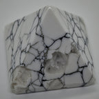 White Howlite Pyramid | Calm & Focus