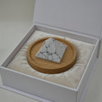 White Howlite Pyramid | Calm & Focus