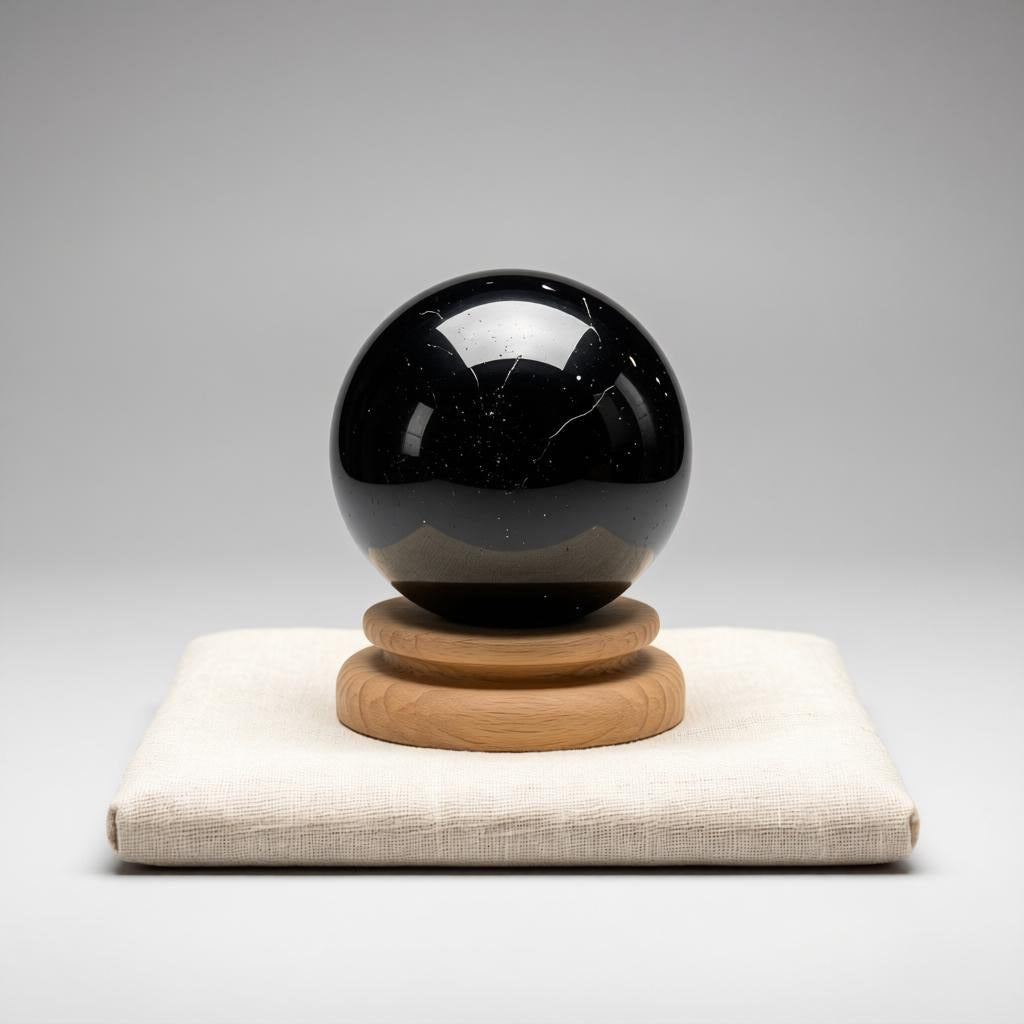 Black Tourmaline Sphere | Grounding & Protection