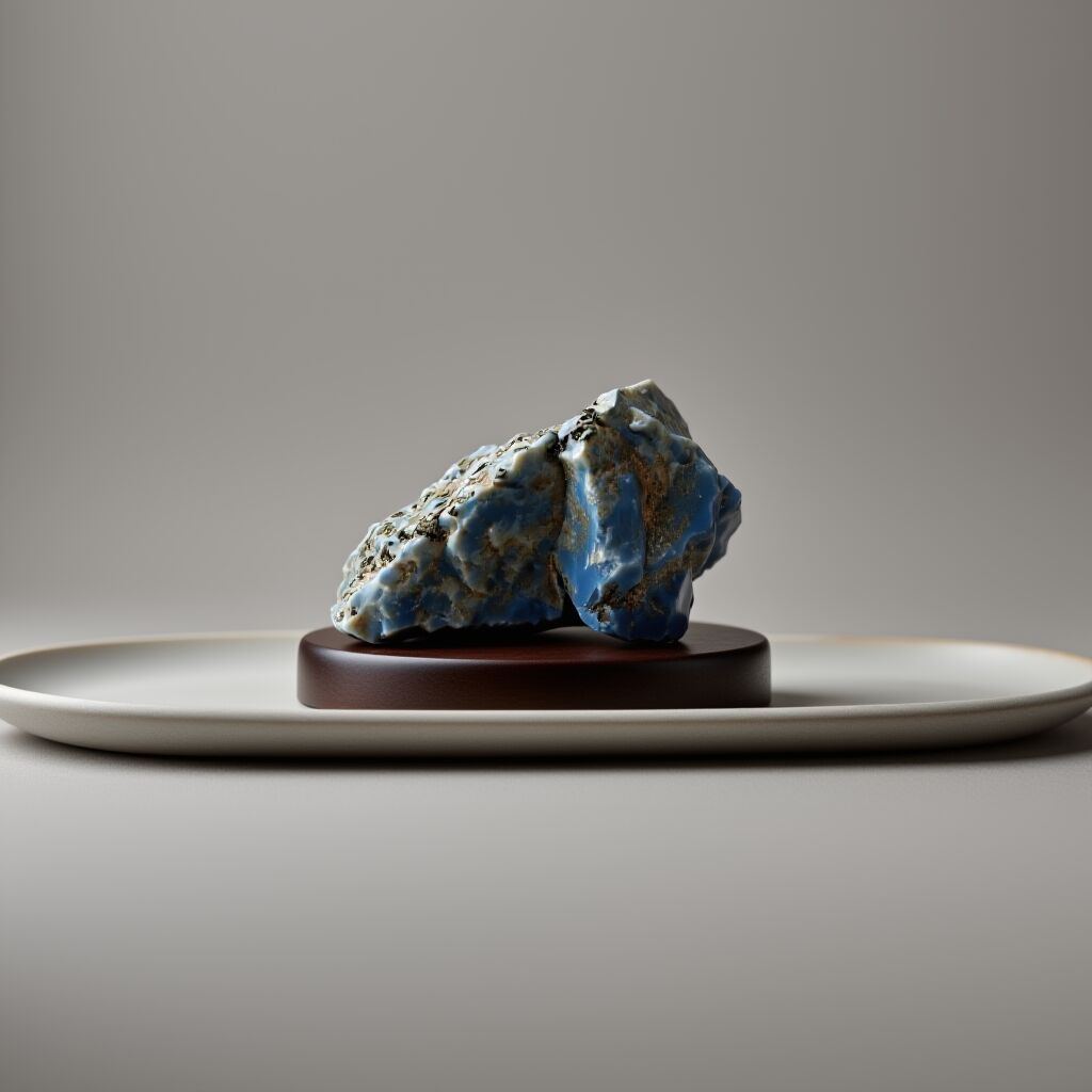 Blue Opal Rough | Calm Natural Decor Secondary image