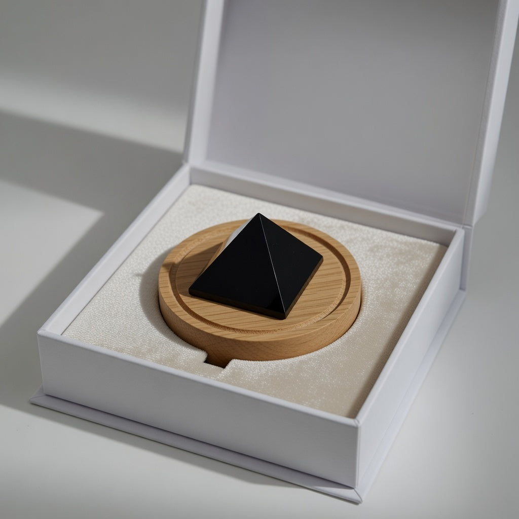 Black Obsidian Pyramid | Focus & Protection