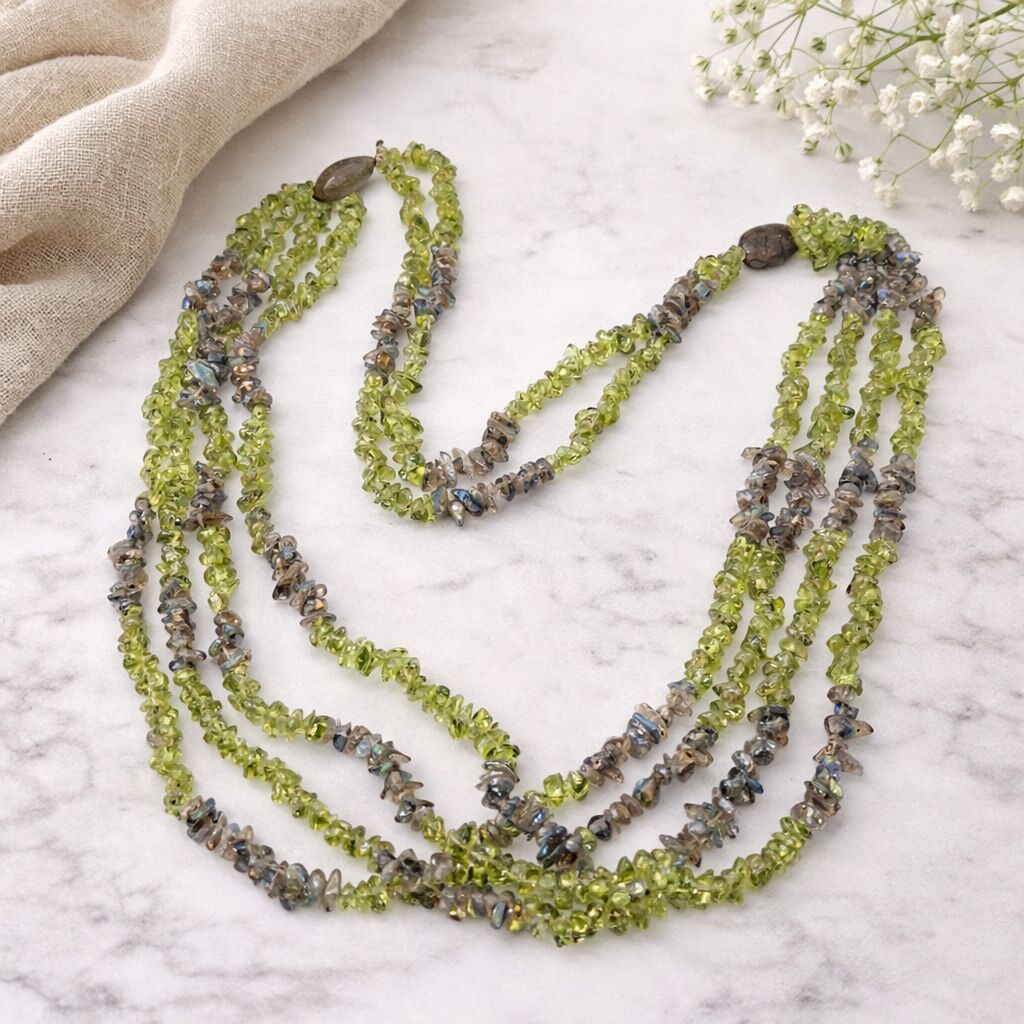 Peridot & Labradorite Necklace | Growth & Magic