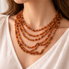 Carnelian Tiny Nuggets Necklace