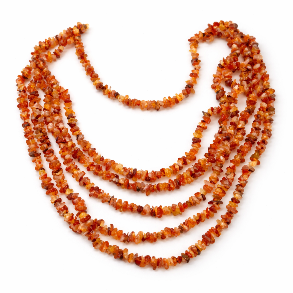 Carnelian Tiny Nuggets Necklace