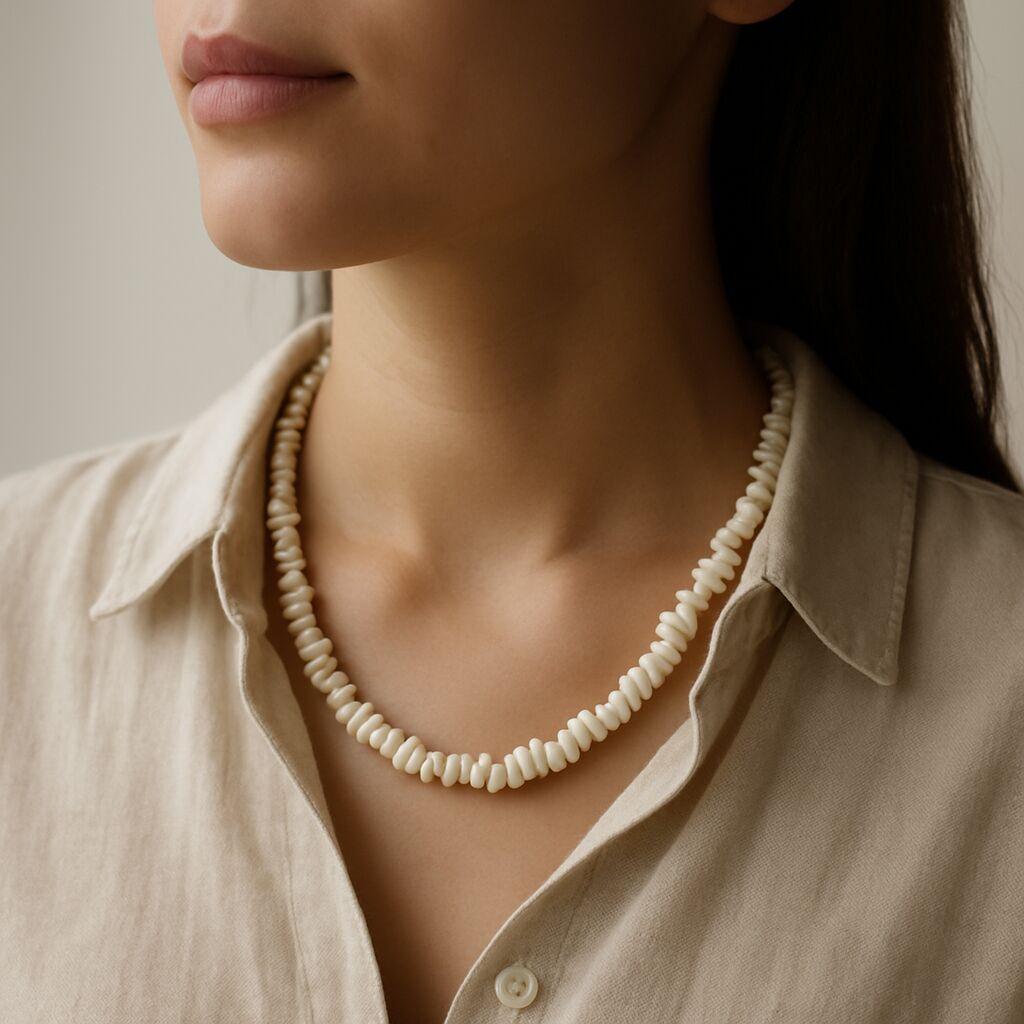 White Opal Necklace | Soft Glow Elegant Style